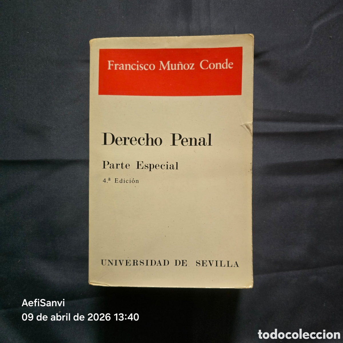 Libros de segunda mano: DERECHO PENAL, PARTE ESPECIAL (FRANCISCO MU&Ntilde;OZ CONDE) (UNIVERSIDAD DE SEVILLA)