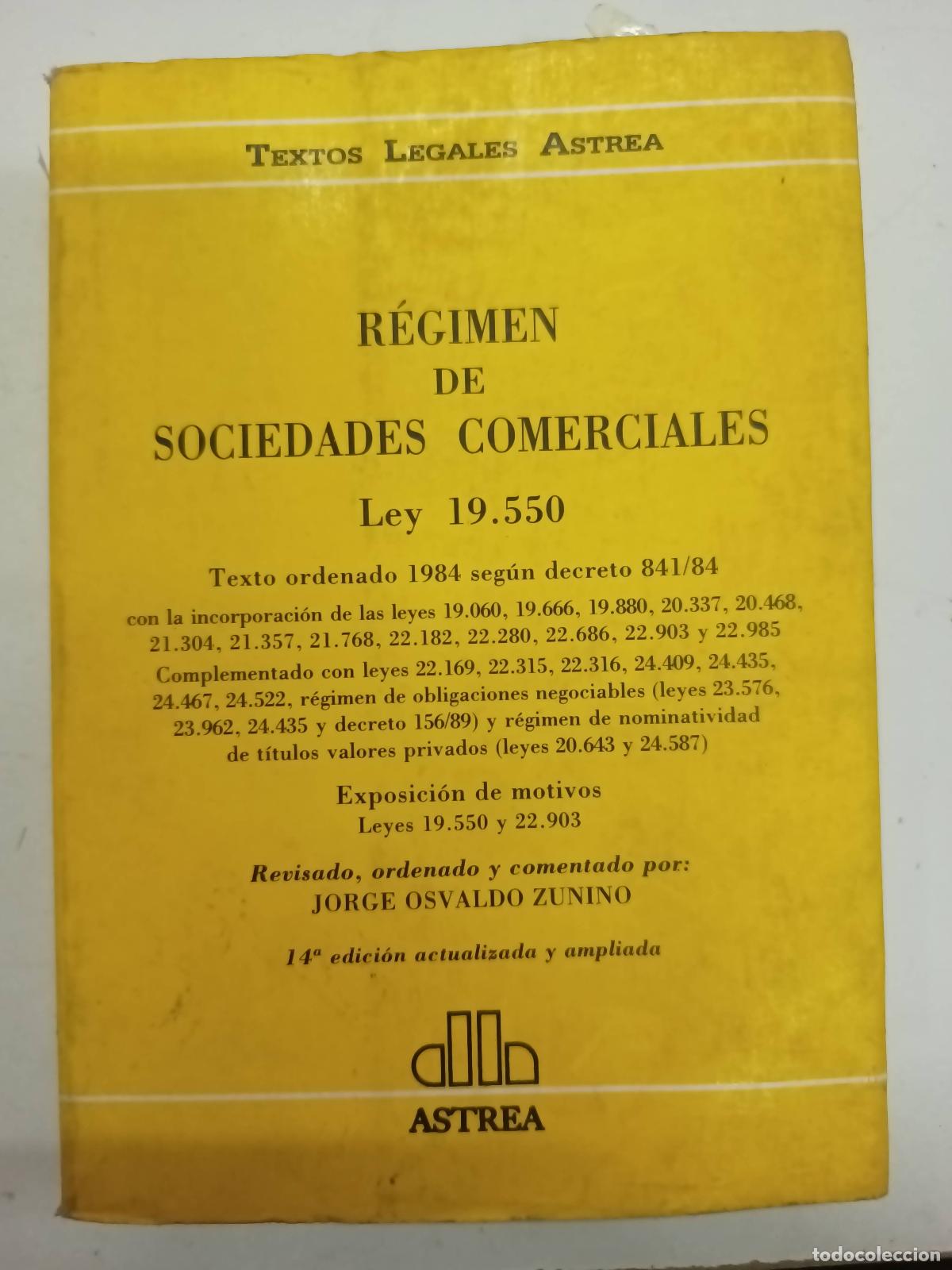 Gebrauchte B&uuml;cher: Regimen de sociedades comerciales - Jorge Osvaldo Zunino