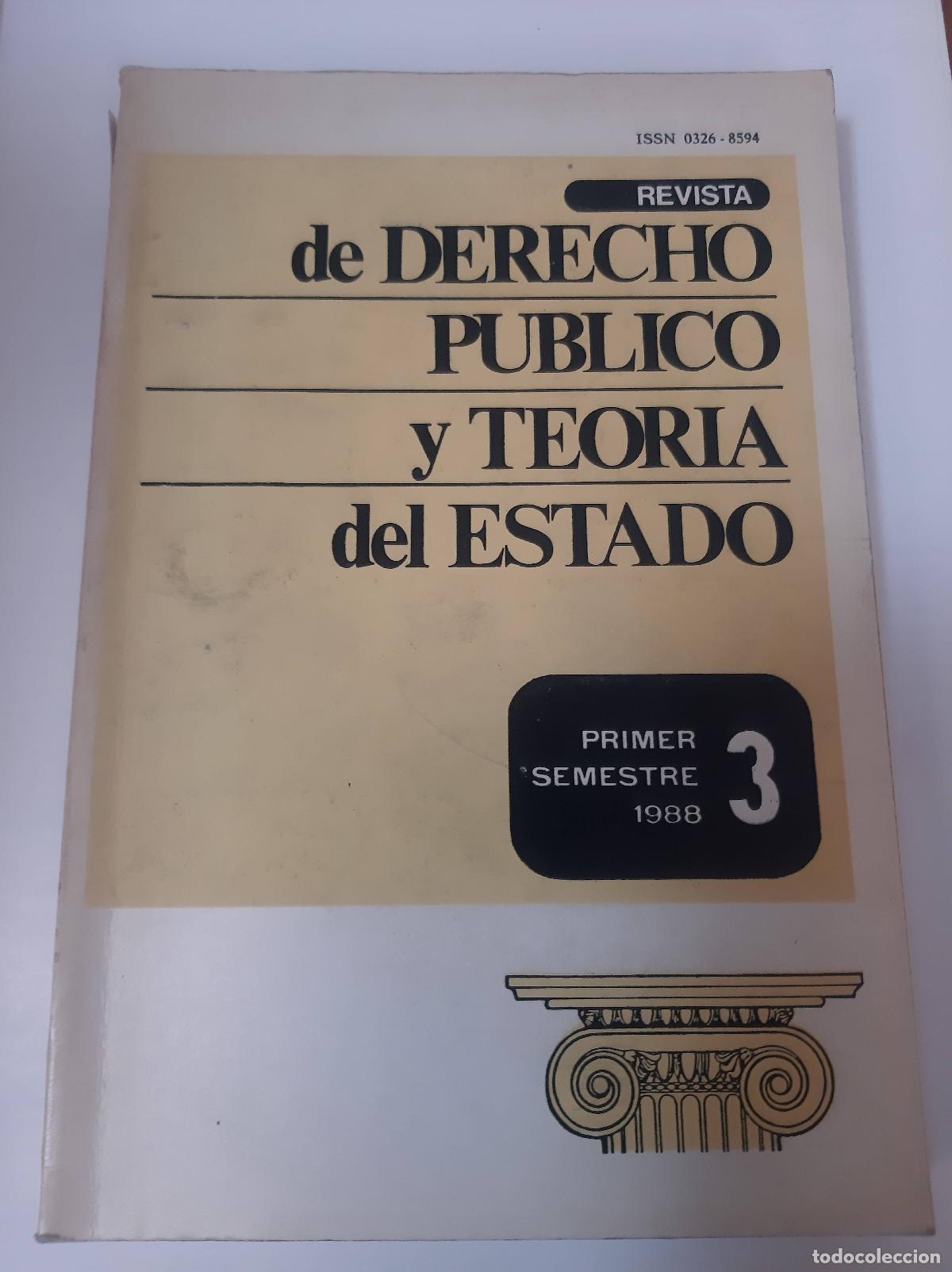 Libri di seconda mano: Revista De Derecho Publico Y Teor&iacute;a Del Estado 3 1988 - Varios Autores