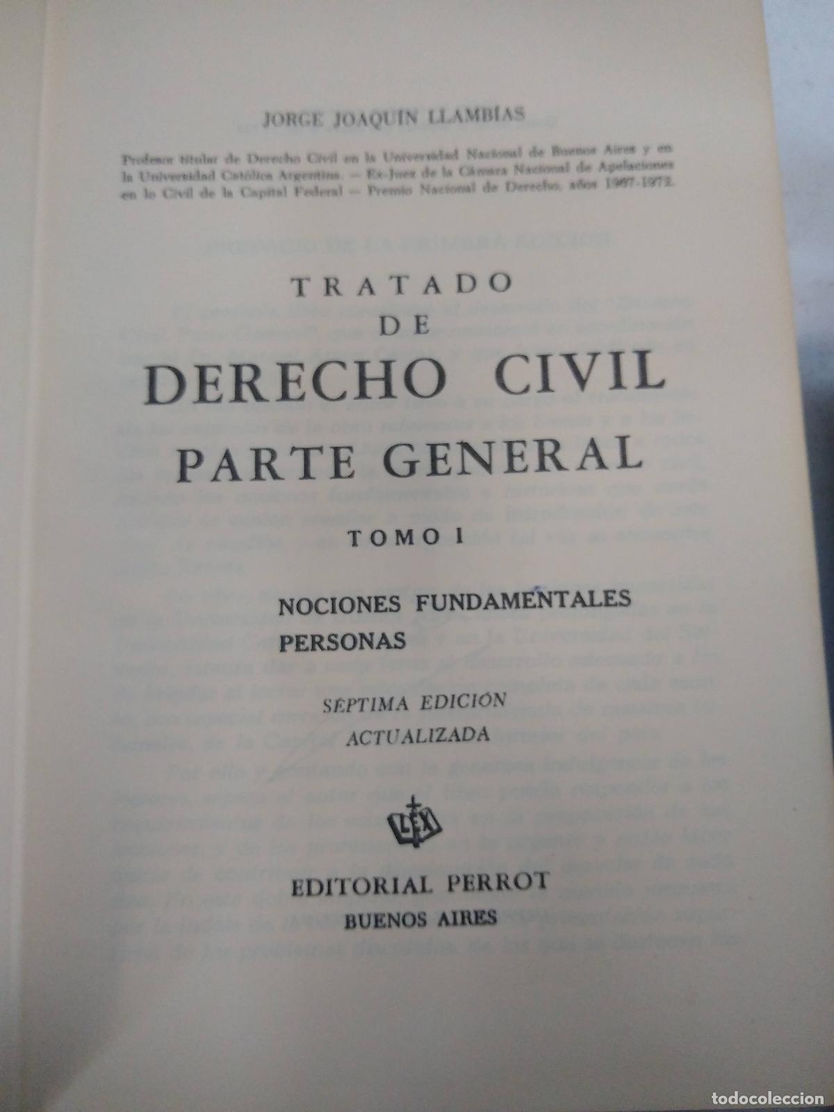 Second hand books: Tratado de Derecho Civil, Parte General Tomo I - Jorge Joaquin Llamb&iacute;as