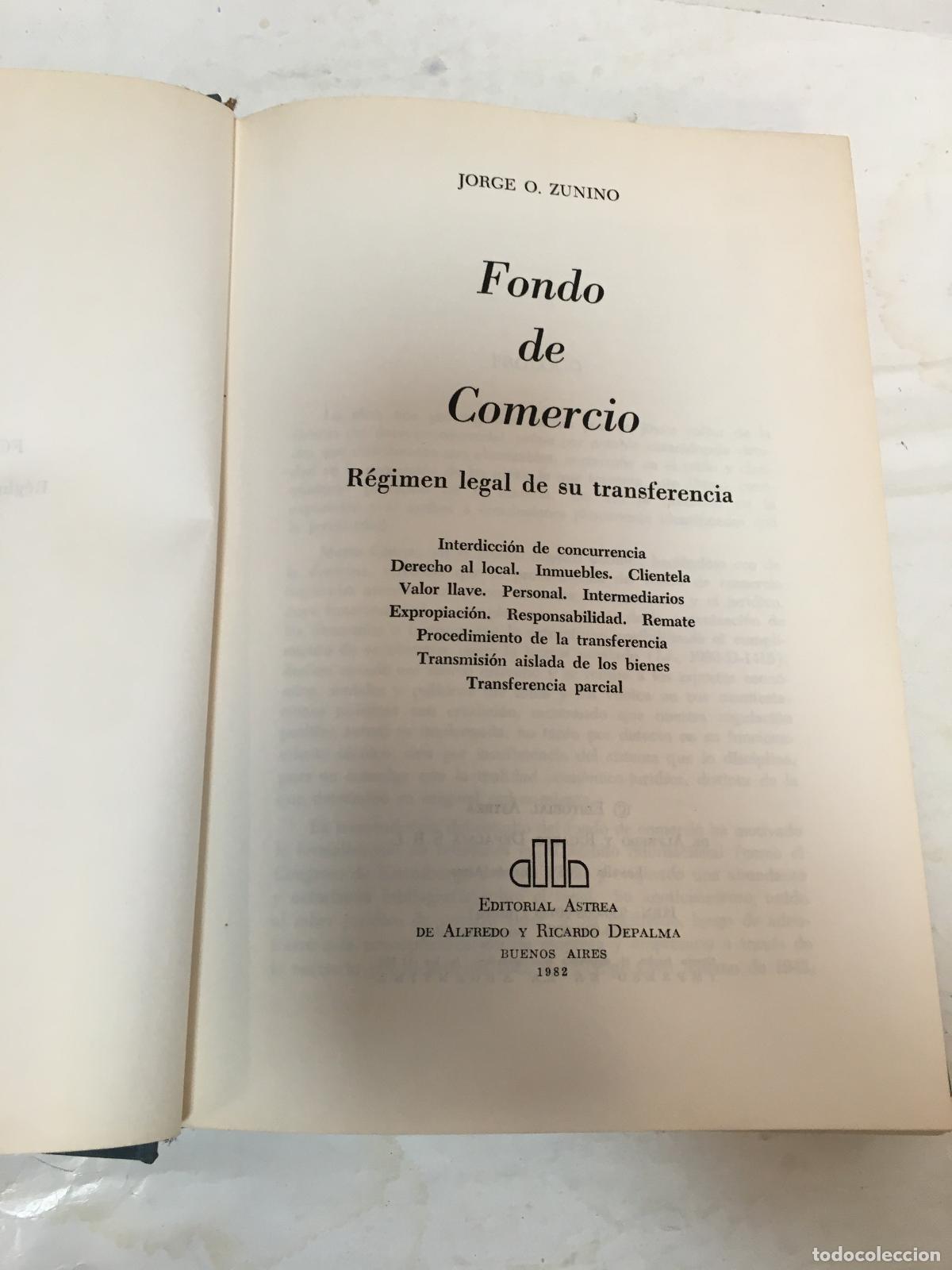 Gebrauchte B&uuml;cher: Fondo de Comercio - Jorge O Zunino