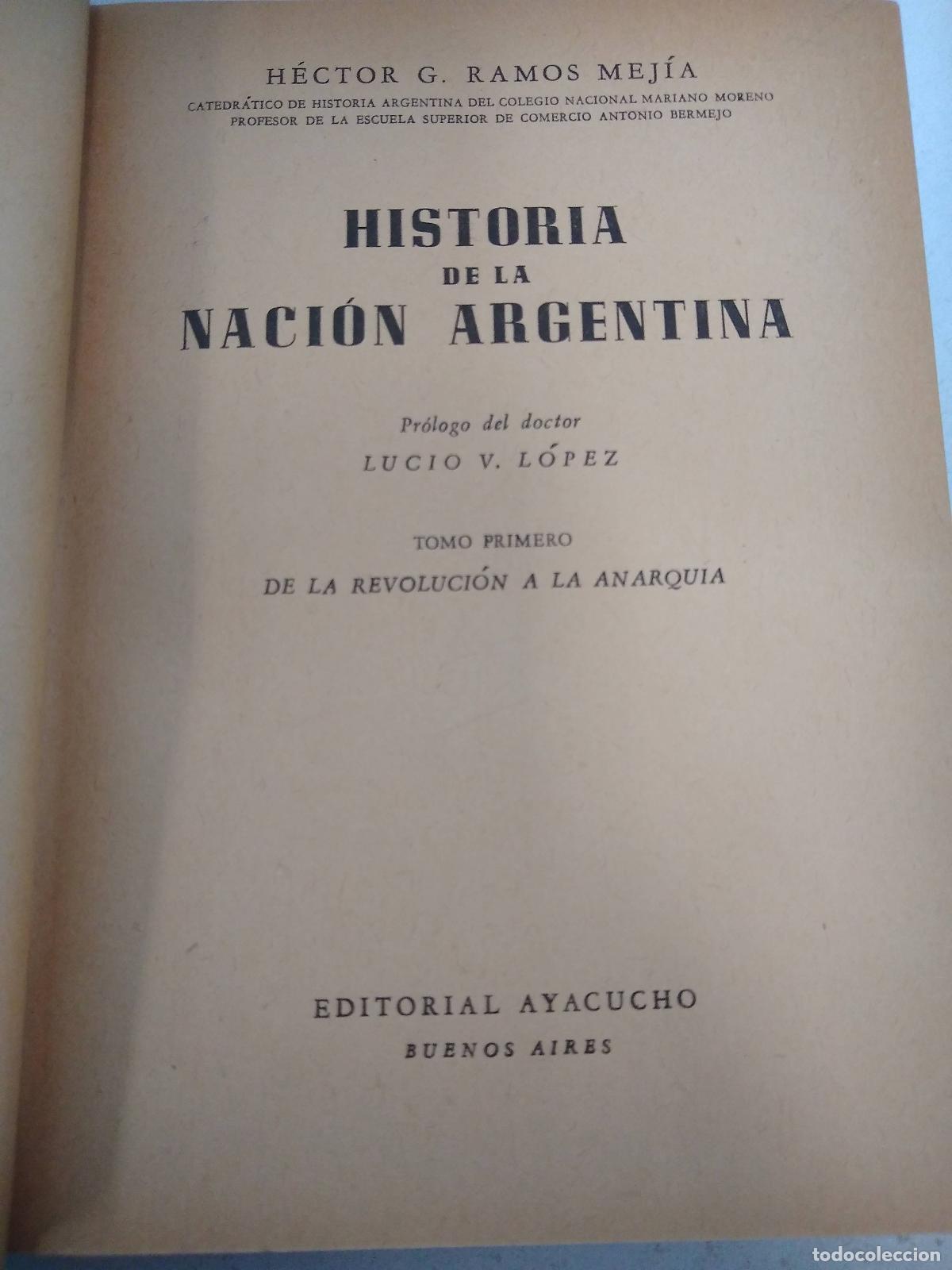 Gebrauchte B&uuml;cher: Historia de la Nacion Argentina - H. Ramos Mejia