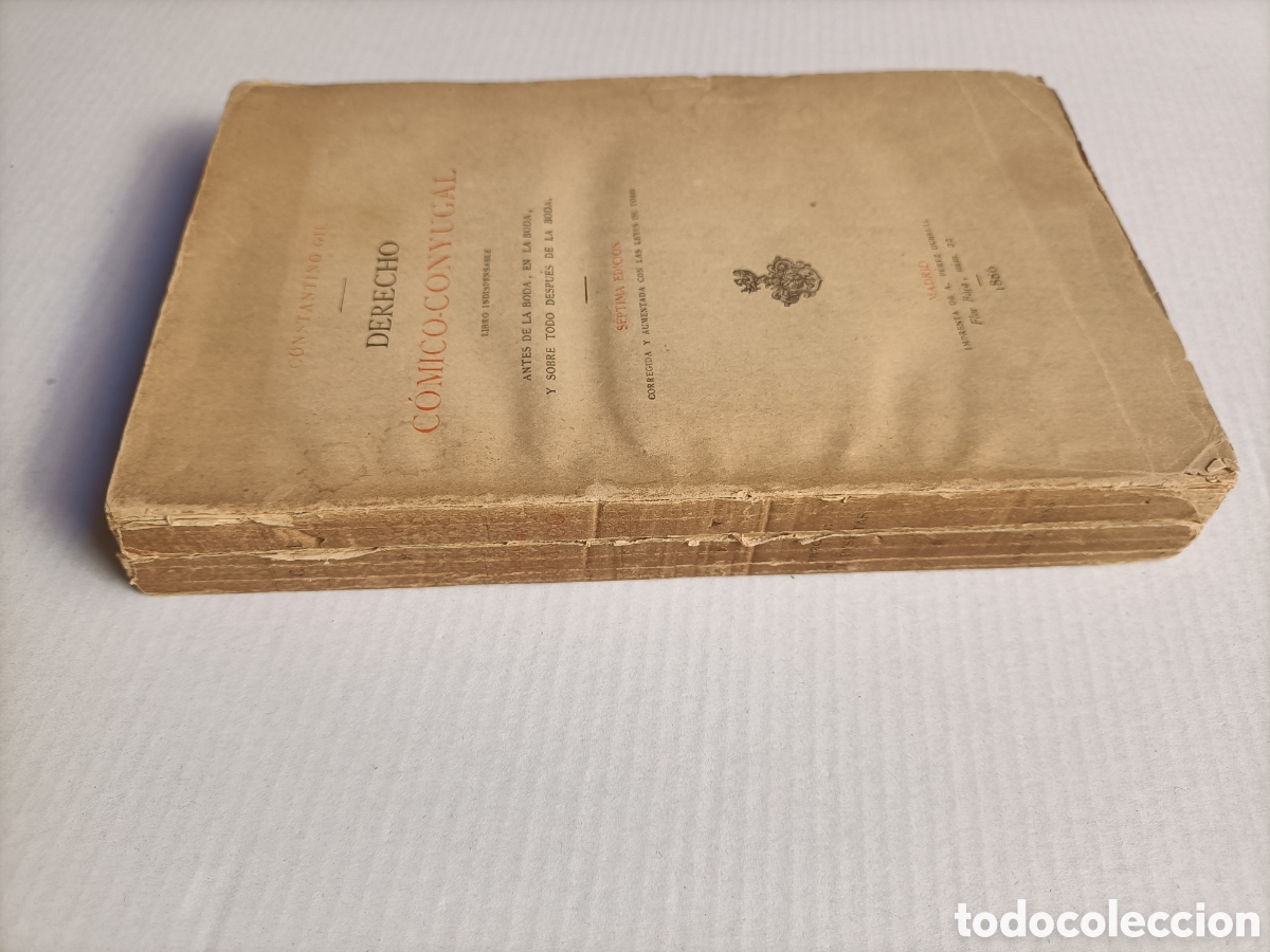 Libros de segunda mano: Derecho c&oacute;mico conyugal. Antes de la boda, en la boda y sobre todo despu&eacute;s de la boda Constantino Gi
