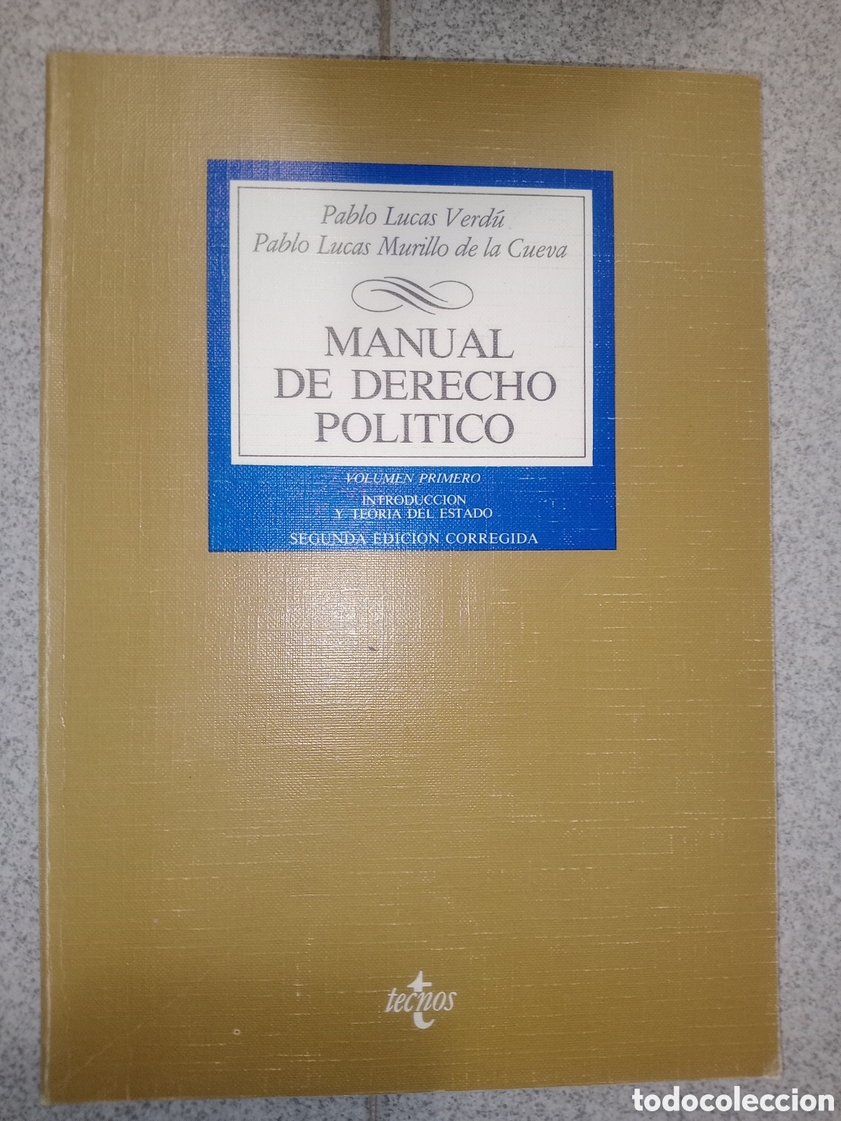 Libros de segunda mano: Toreteblanco manual de derecho pol&iacute;tico Pablo Lucas Verd&uacute;
