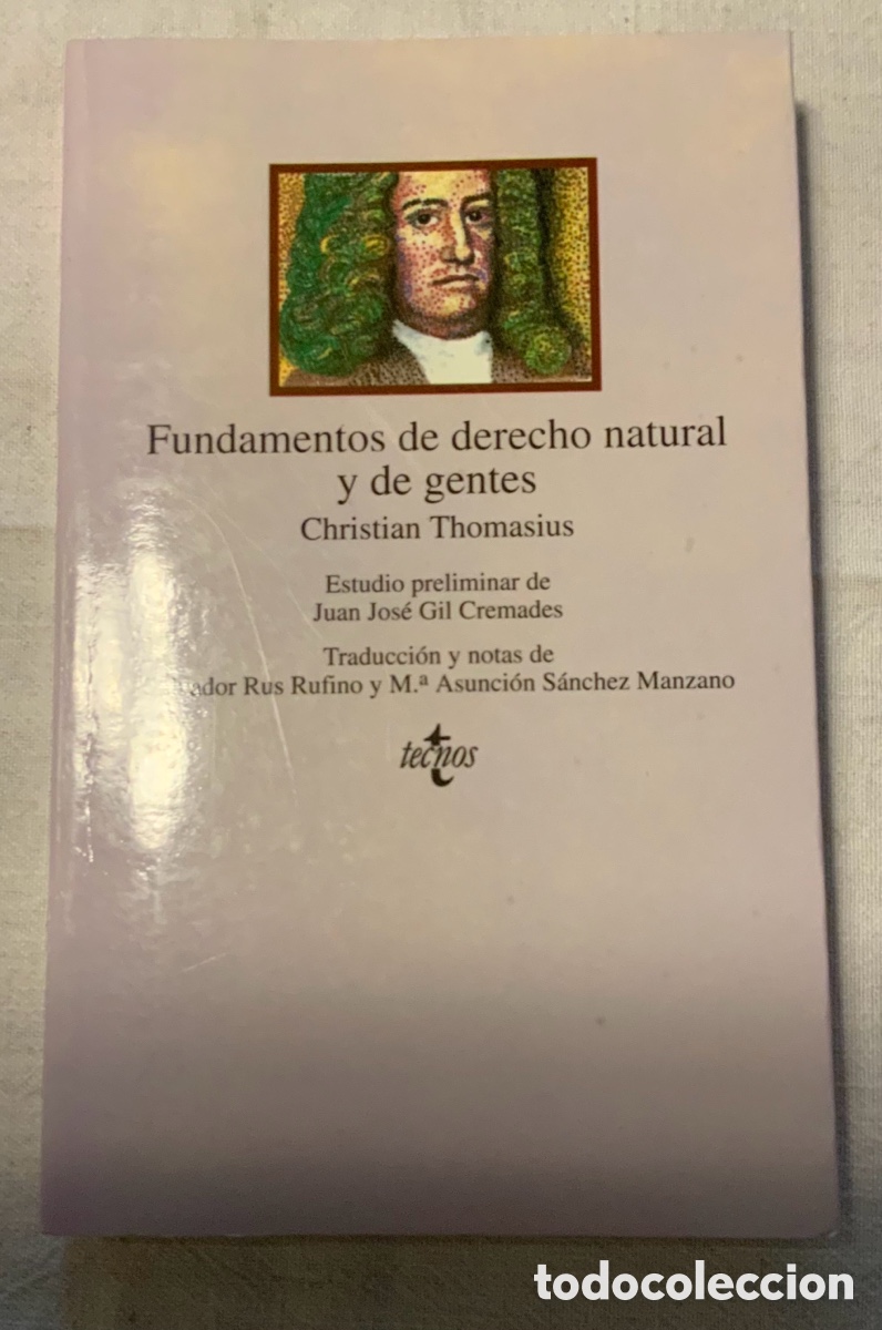 Libros de segunda mano: Fundamentos de derecho natural y de gentes. C. Thomasius
