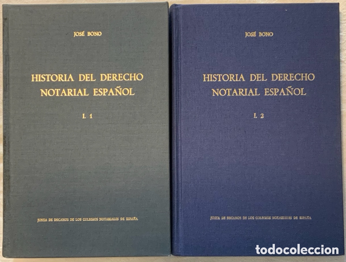 Libros de segunda mano: Historia del derecho notarial espa&ntilde;ol. Jos&eacute; Bono. 2 vol&uacute;menes