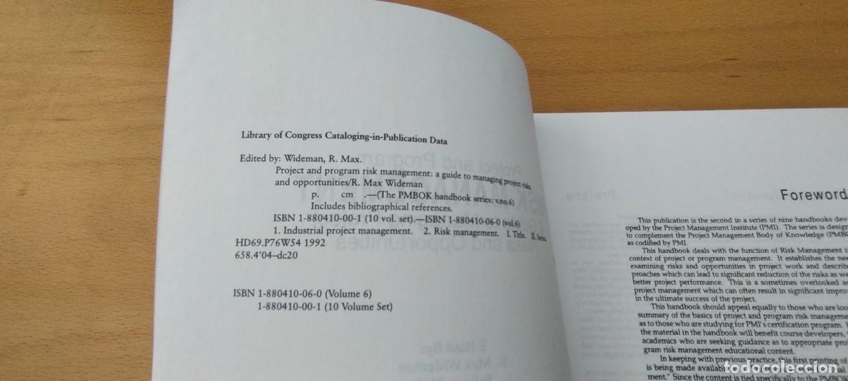 Libros de segunda mano: RISK MANAGEMENT / / KARA 7 / PMI / EN INGLES - Foto 9