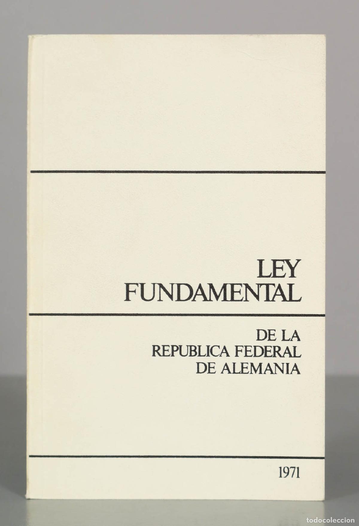 Libros de segunda mano: Ley Fundamental de la Rep&uacute;blica Federal de Alemania