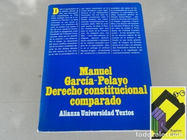 Libros de segunda mano: GARCIA PELAYO, Manuel: Derecho Constitucional comparado