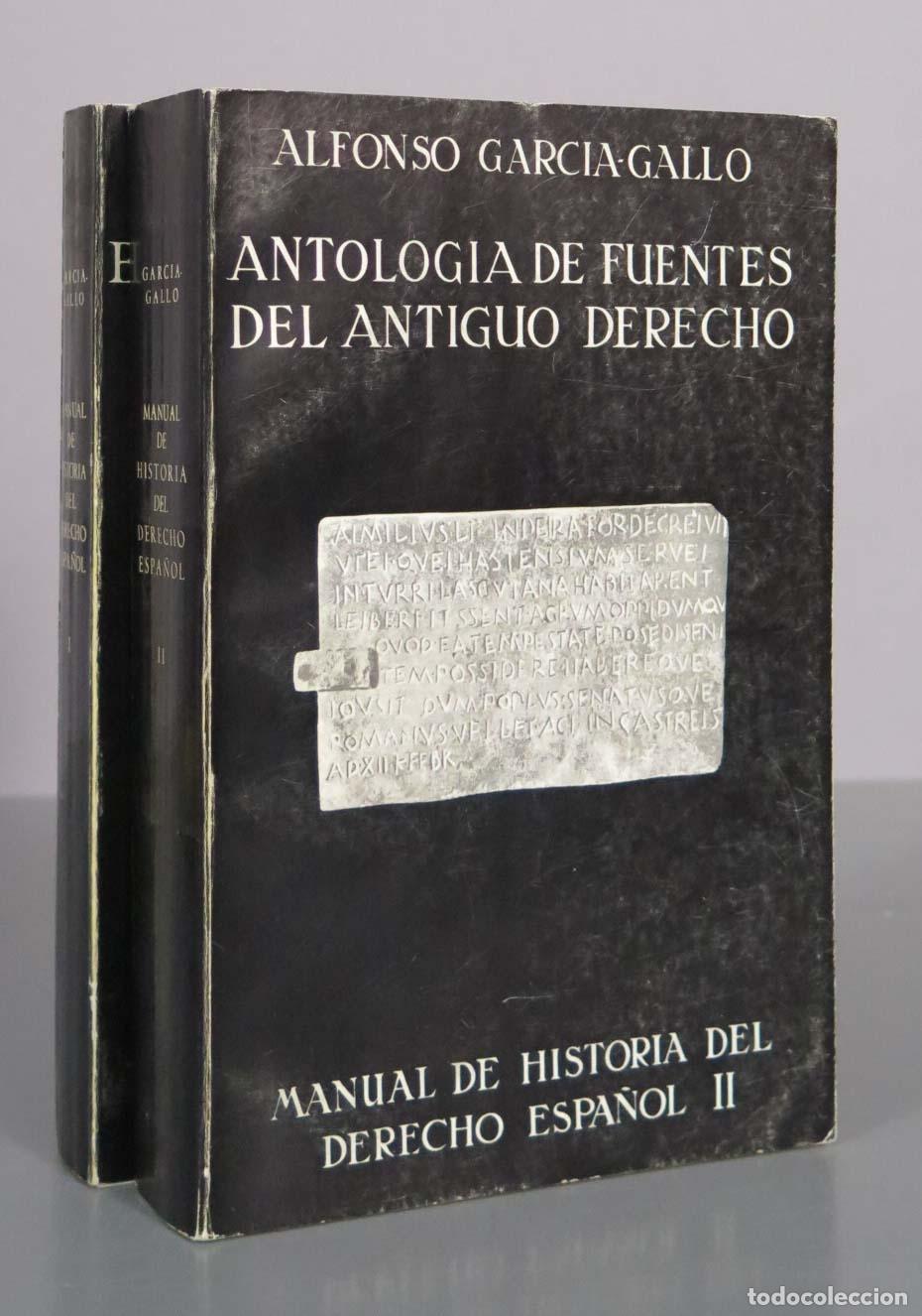 Libros de segunda mano: Manual de Historia del Derecho Espa&ntilde;ol - Garc&iacute;a-gallo 2 tomos