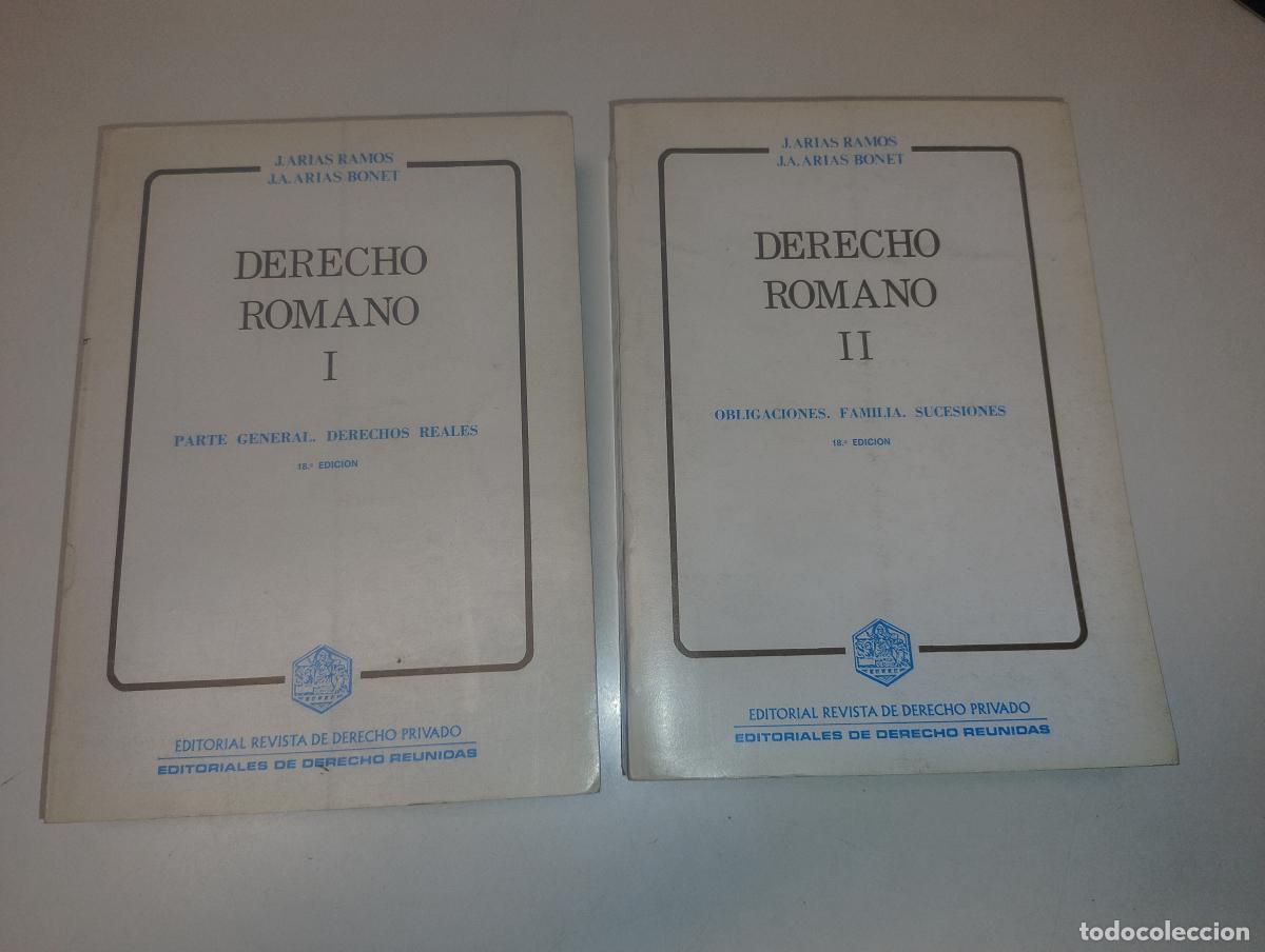 Libros de segunda mano: Derecho romano (tomos I y II) - J. Arias Ramos; J.A. Arias Bonet