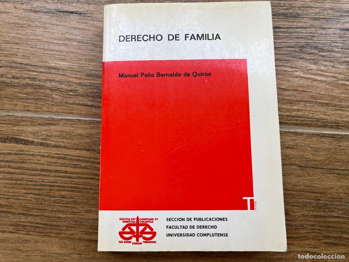 Libros de segunda mano: Derecho de familia - MANUEL PE&Ntilde;A BERNALDO