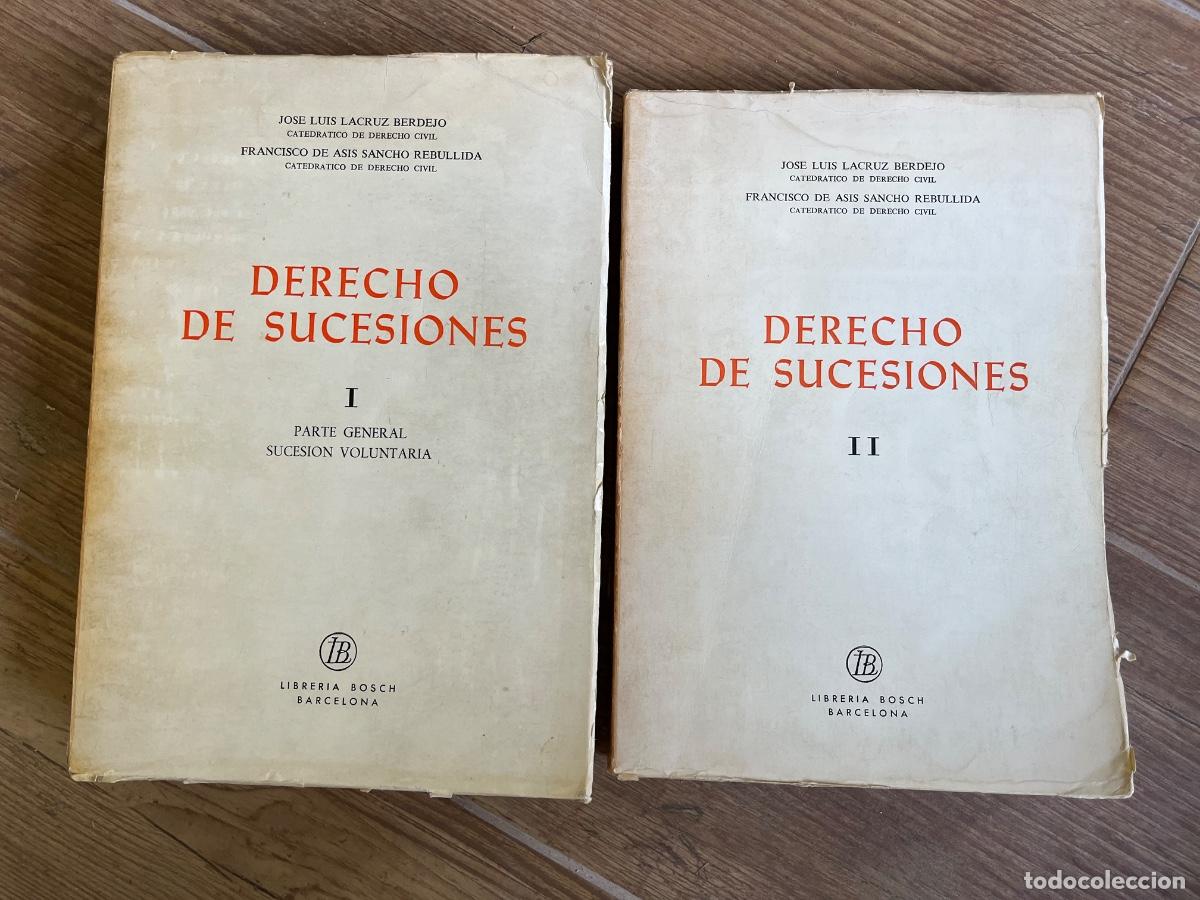 Libros de segunda mano: Jos&eacute; Luis Lacruz Berdejo / Francisco de As&iacute;s Sancho Rebullida - Derecho de Sucesiones vols. I y II