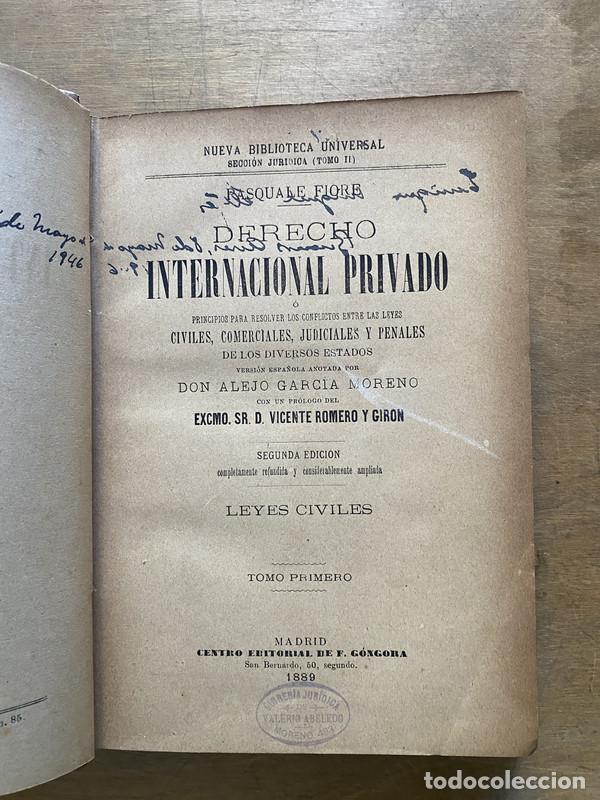 Libros de segunda mano: Derecho Internacional Privado - Fiore Pasquale - Foto 2