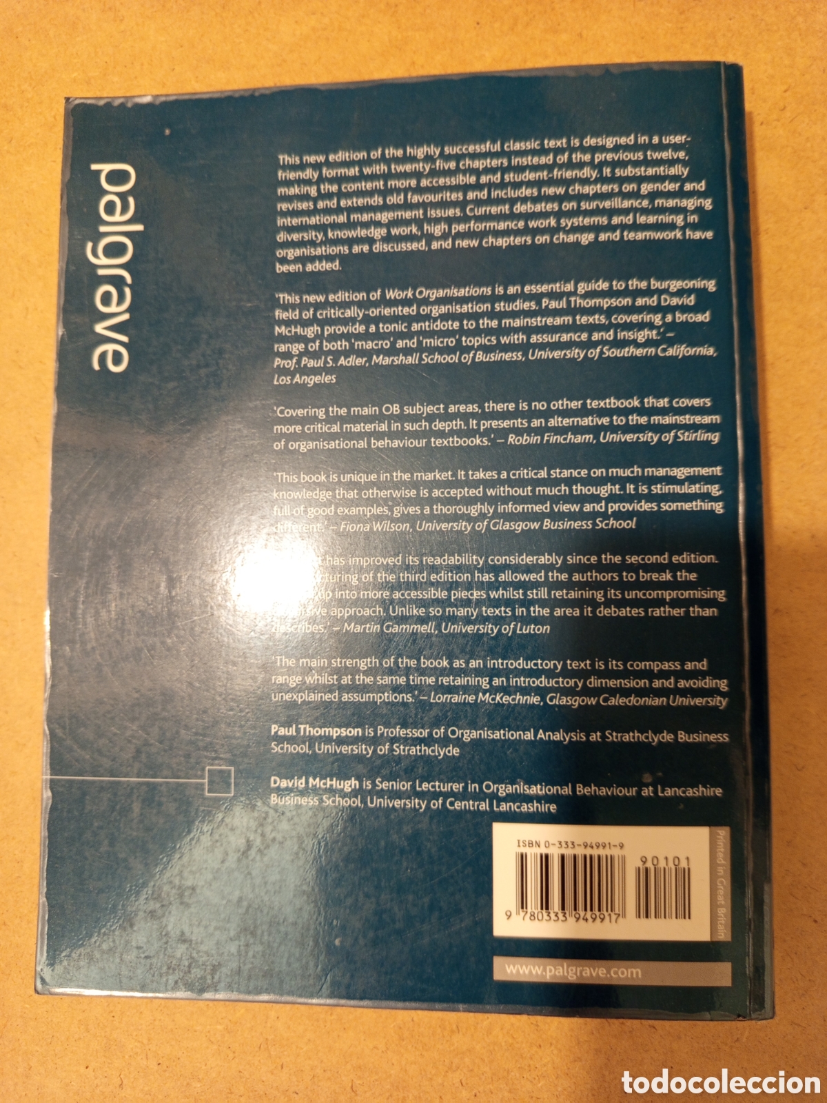 Libros de segunda mano: WORK ORGANISATIONS (PAUL THOMPSON / DAVID MCHUGH) - Foto 15
