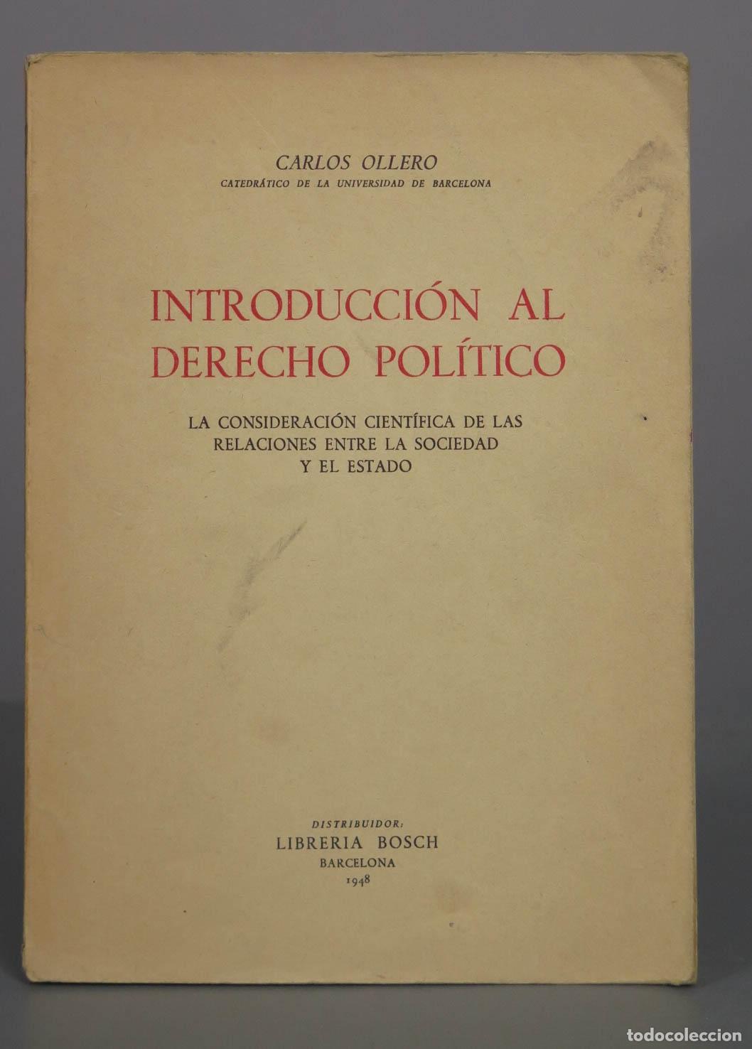 Libros de segunda mano: Introducci&oacute;n al Derecho Pol&iacute;tico - Carlos Ollero - Librer&iacute;a Bosch