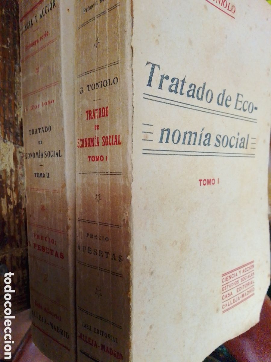 Livres d'occasion: TRATADO DE ECONOMIA SOCIAL. 2 TOMOS. TONIOLO, JOSE. CALLEJA. 1876