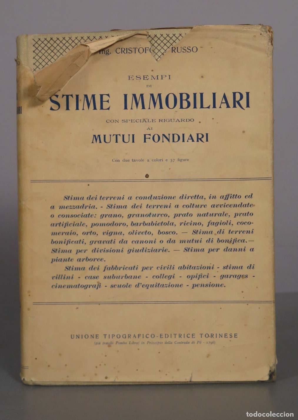Libros de segunda mano: Esempi di stime immobiliari con speciale riguardo ai mutui fondiari - Cristoforo Russo - UTET
