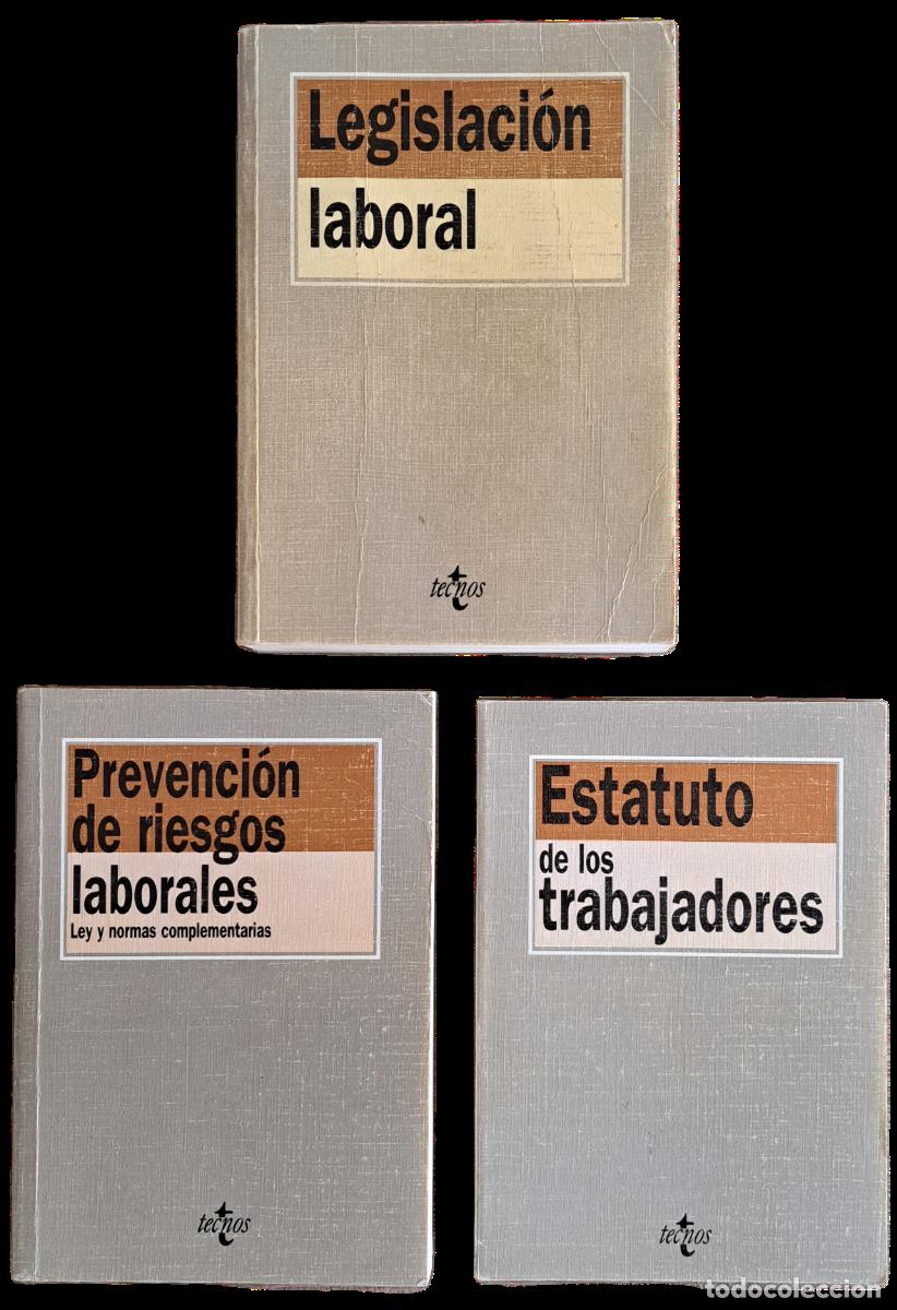 Libros de segunda mano: Lote 3 libros Derecho Laboral. Tecnos (a&ntilde;os 90/00). Estatuto Trabajadores, Legislaci&oacute;n y Riesgos