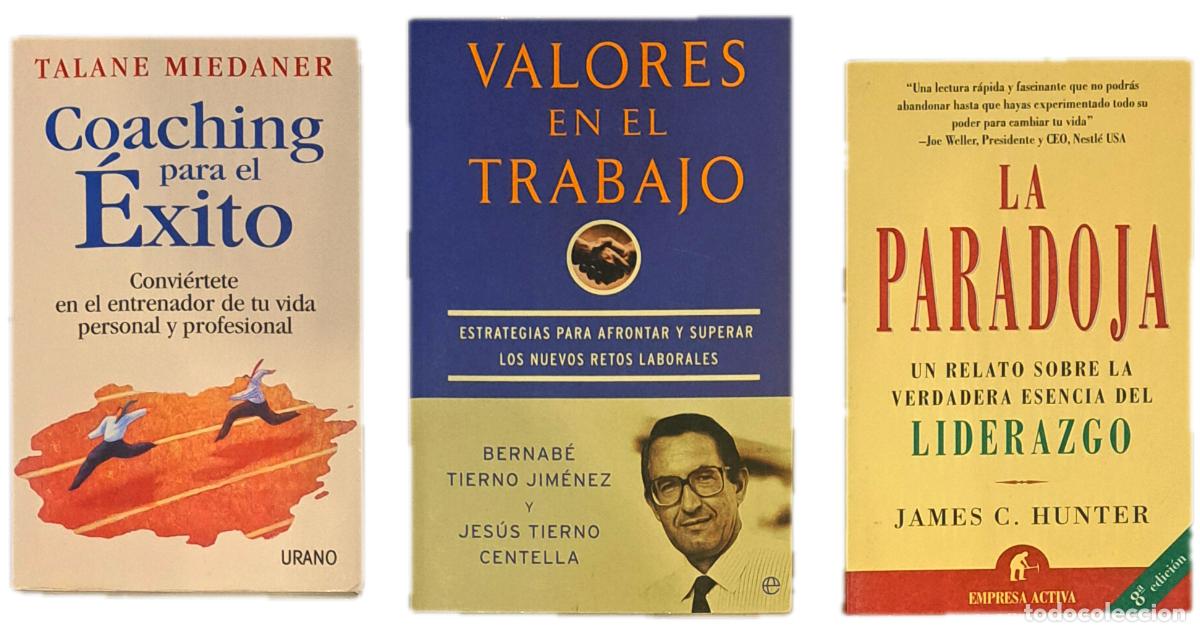Libros de segunda mano: Pack 3 libros: La paradoja + Coaching para el &eacute;xito + Valores en el trabajo