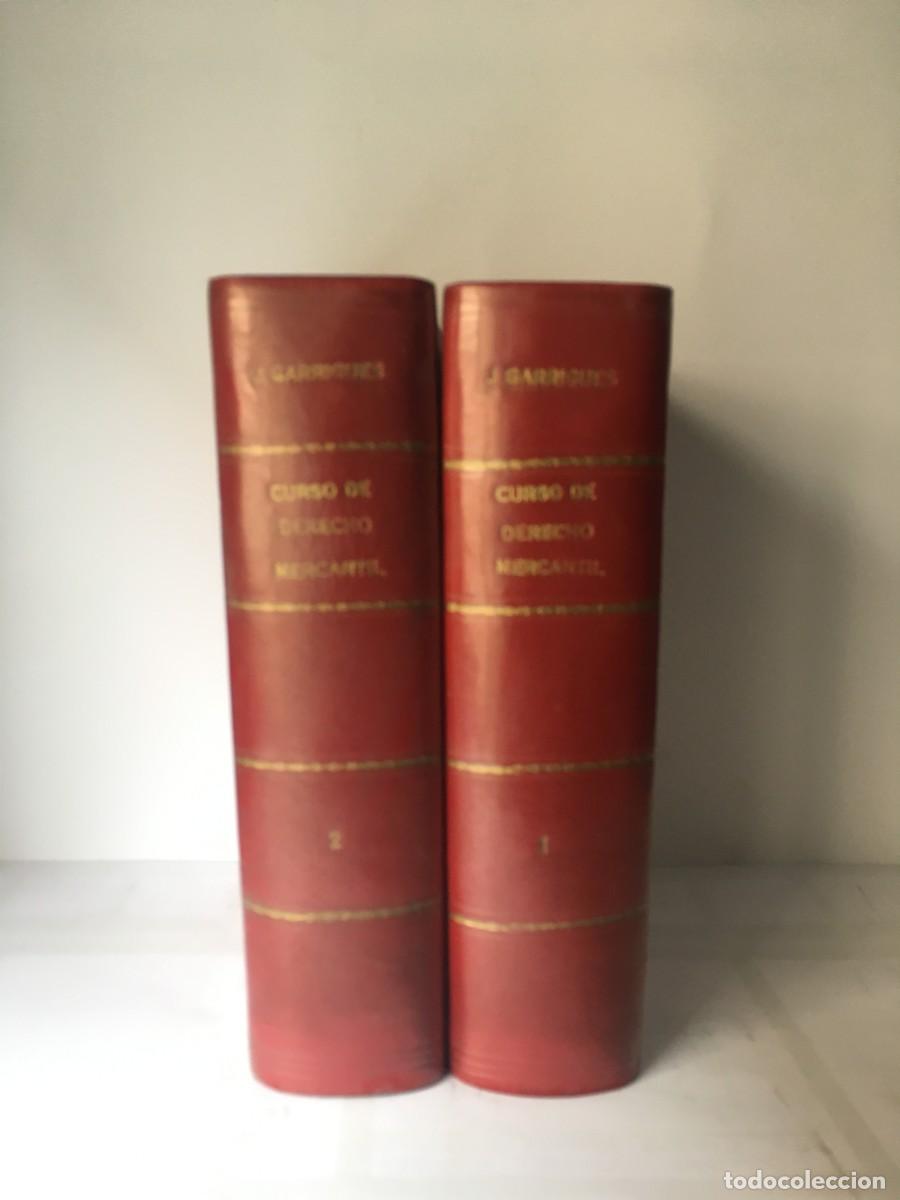 Libros de segunda mano: Curso de Derecho Mercantil - Joaquin Garrigues - Obra Completa 2 Tomos - Piel Rojo - 1955
