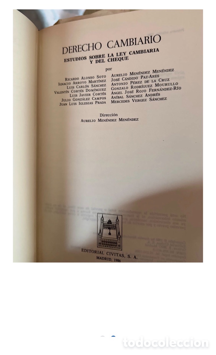 Libros de segunda mano: Derecho Cambiario: Estudios sobre la Ley Cambiaria y del Cheque