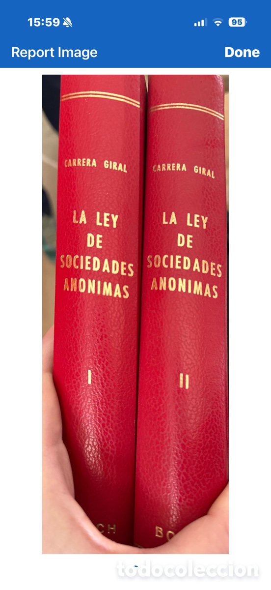 Libros de segunda mano: Carrera Giral - Ley Sociedades An&oacute;nimas - 2 tomos - Bosch - Piel