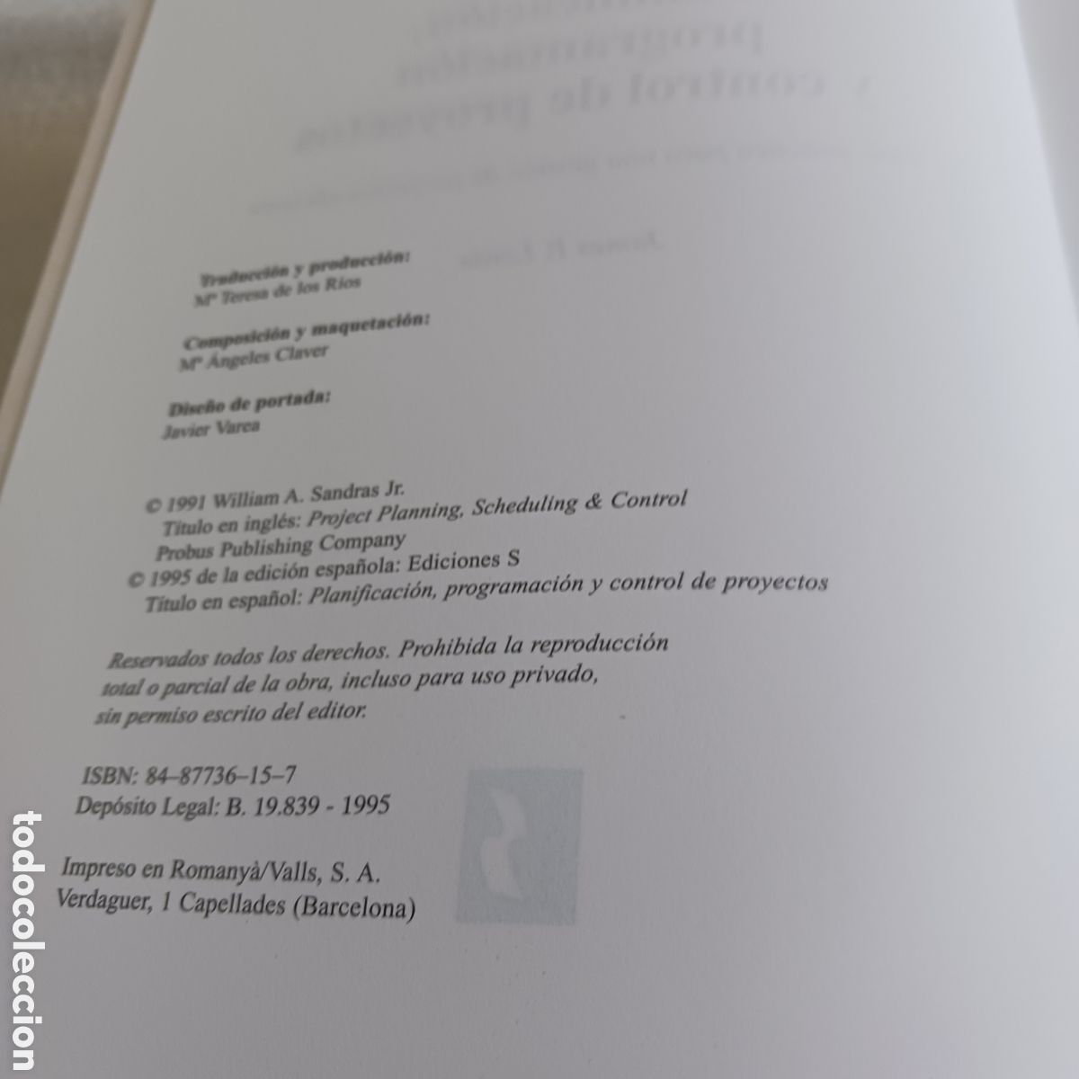 Libros de segunda mano: Planificacion,programaci&oacute;n y control de proyectos de James P Lewis - Foto 6
