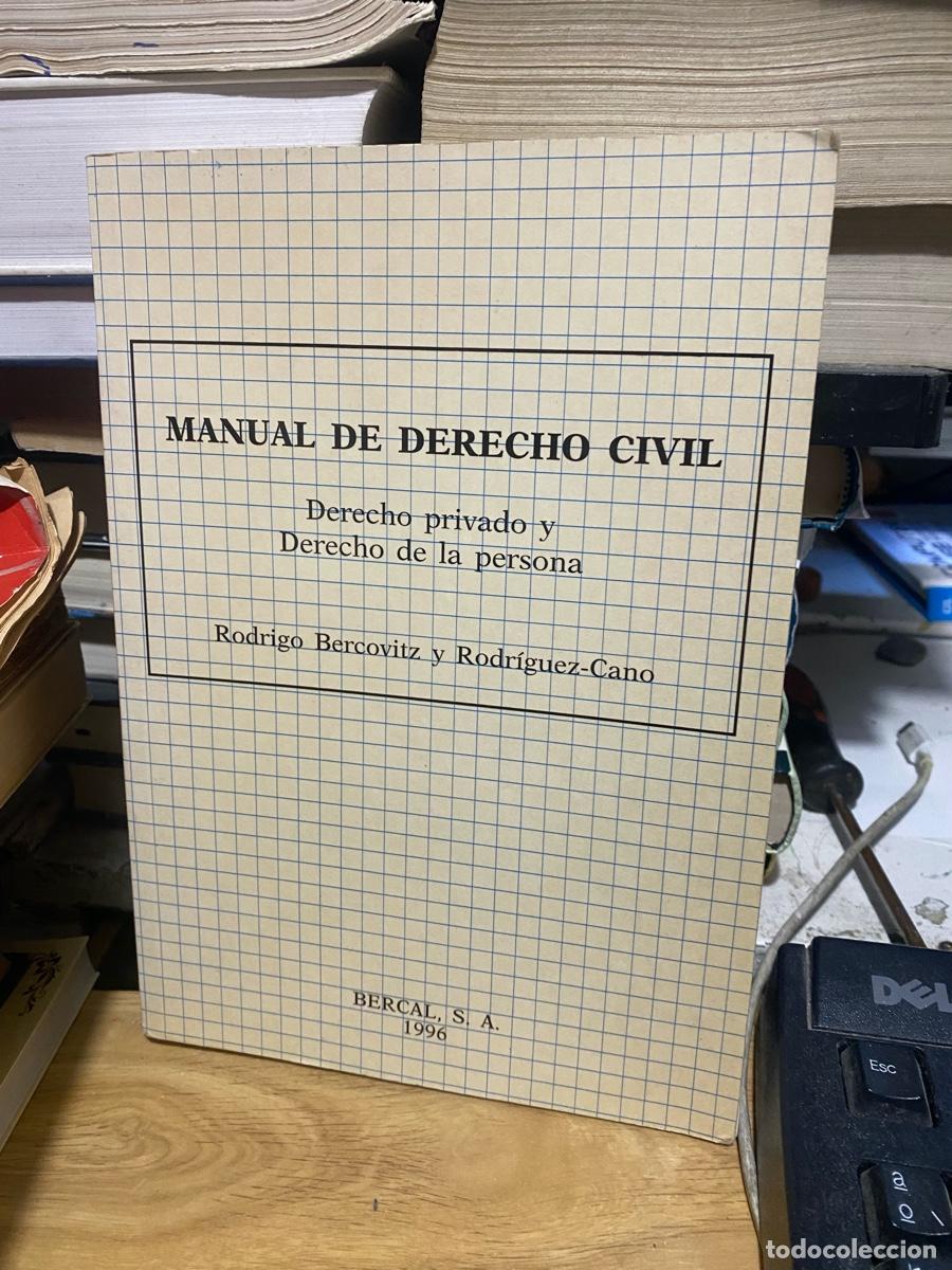 Libros de segunda mano: manual de derecho civil, Rodrigo bercovitc y Rodriguez cano, edt. bercal