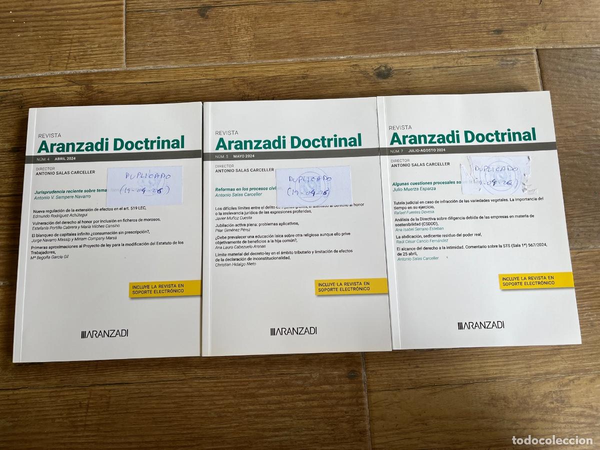 Libros de segunda mano: REVISTA ARANZADI DOCTRINAL - 3 n&uacute;meros de los primeros de la colecci&oacute;n - revista de derecho
