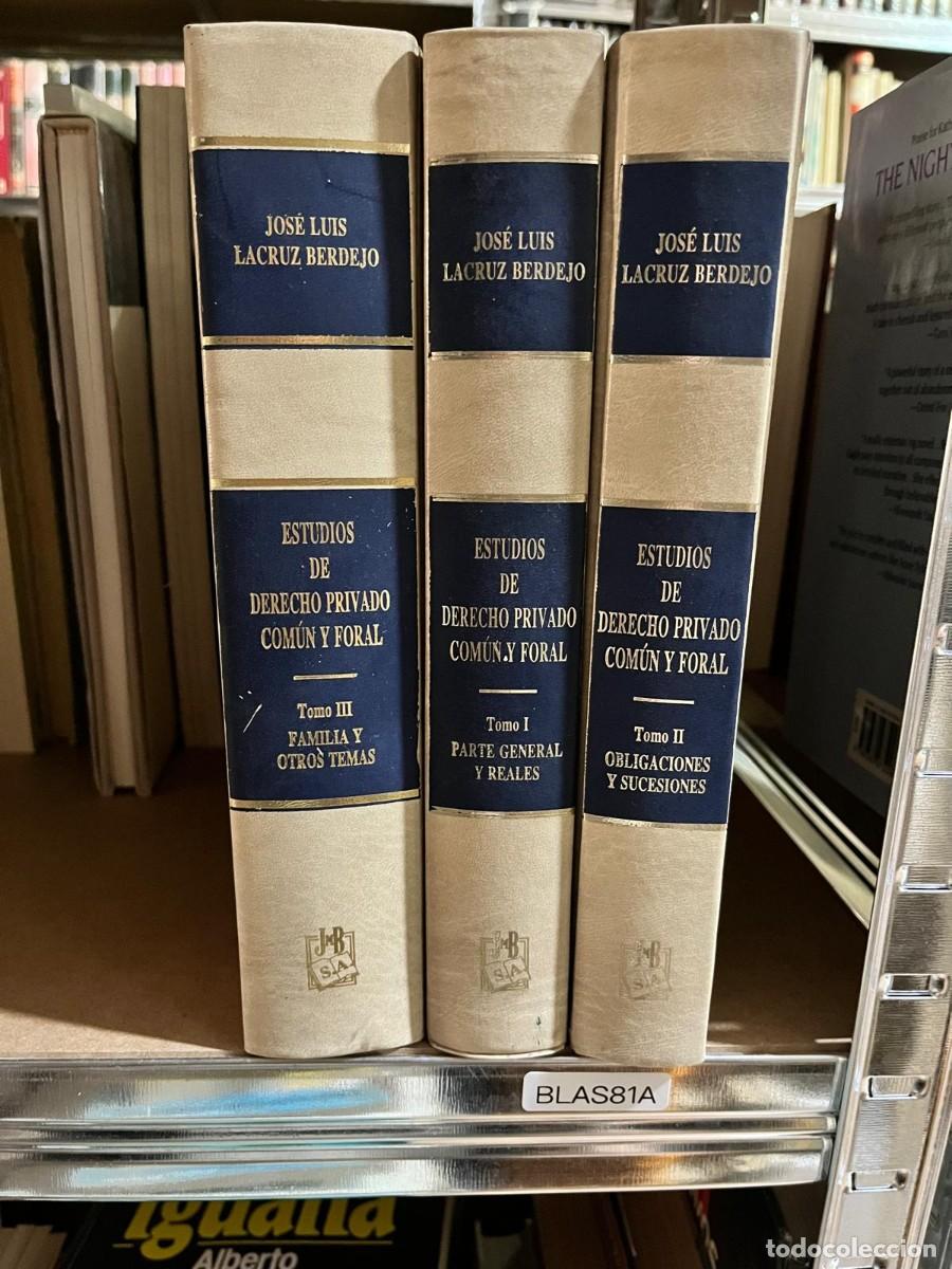 Libros de segunda mano: BLAS81A - Estudios de Derecho Privado Com&uacute;n y Foral (Tomos I, II y III) &mdash; Jos&eacute; Luis Lacruz Berdejo &mdash;