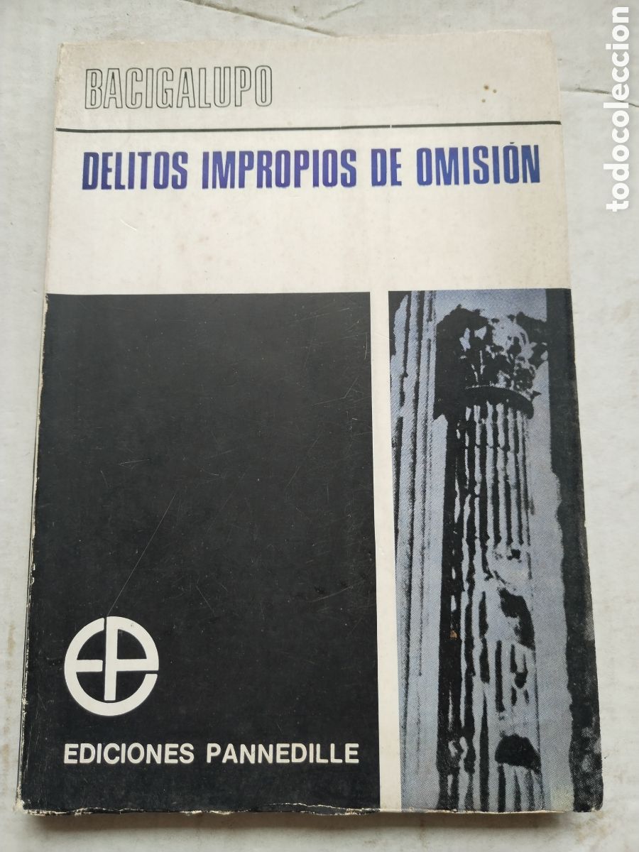 Libros de segunda mano: DELITOS IMPROPIOS DE OMISION/BACIGALUPO