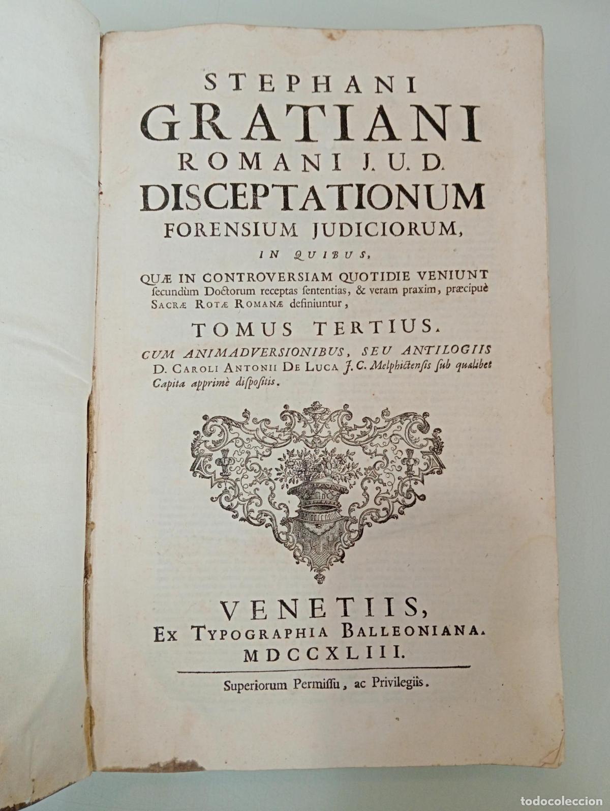 Libros de segunda mano: Romani J.U.D. disceptationum forensium judiciorum, in quibus, quae in controversiam quotidie veniunt