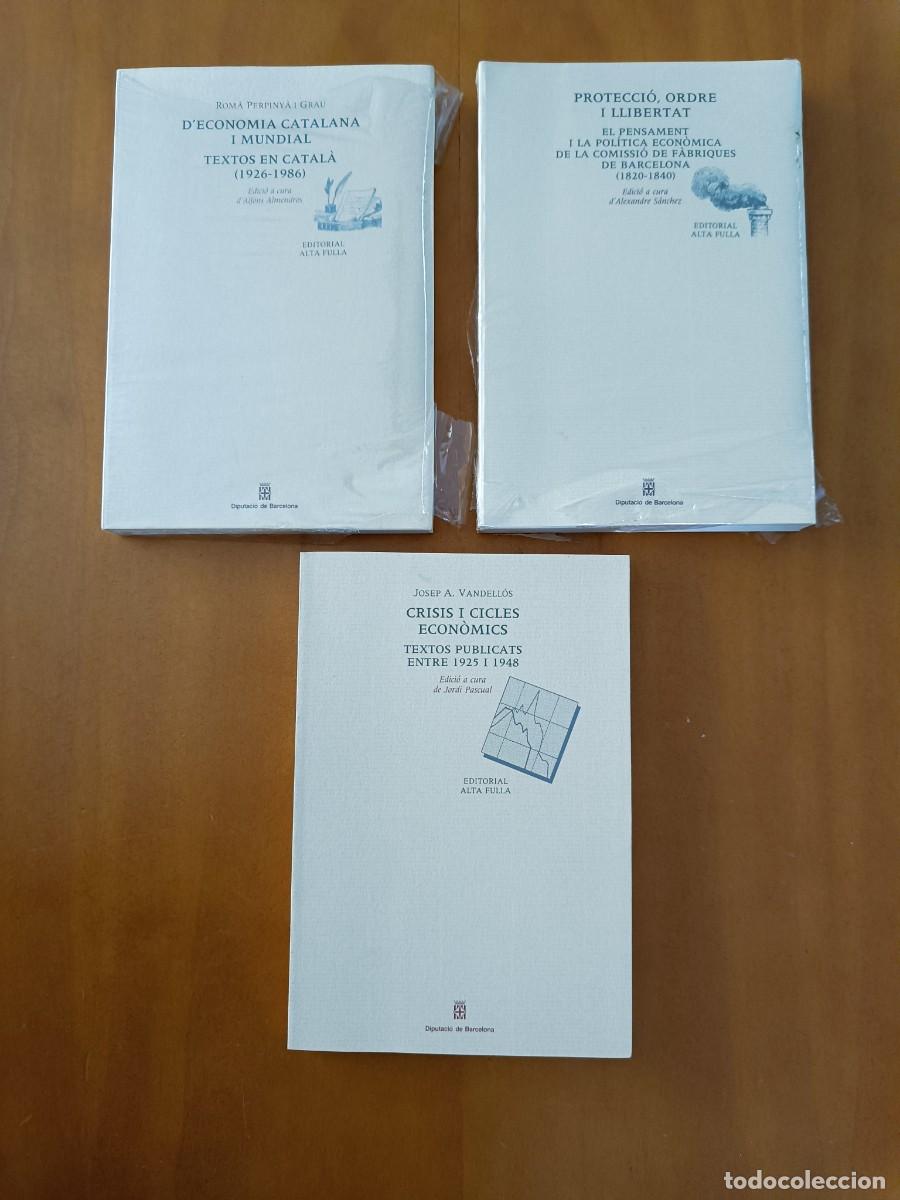 Libros de segunda mano: CRISIS I CICLES + ECONOMIA CATALANA + PROTECCIO ORDRE. Cl&agrave;ssics pensament econ&ograve;mic catal&agrave; Dip. BCN