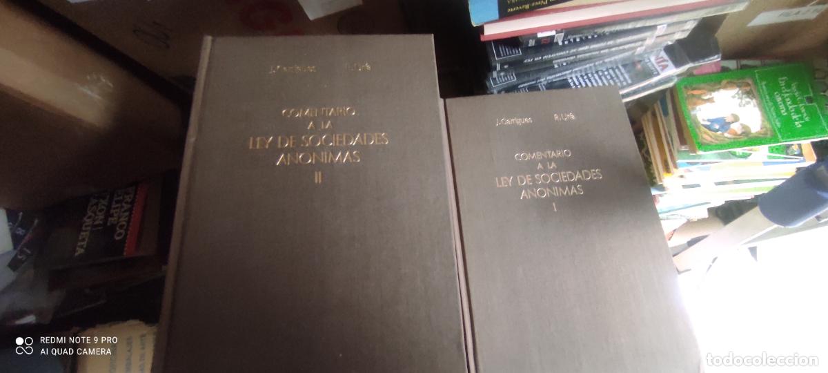 Libros de segunda mano: Joaqu&iacute;n Garrigues y Rodrigo Ur&iacute;a - COMENTARIO A LA LEY DE SOCIEDADES AN&Oacute;NIMAS. 2 VOLS.