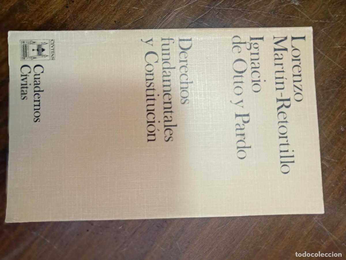 Libros de segunda mano: martin retortillo/de otto, DERECHOS FUNDAMENTALES Y CONSTITUCION