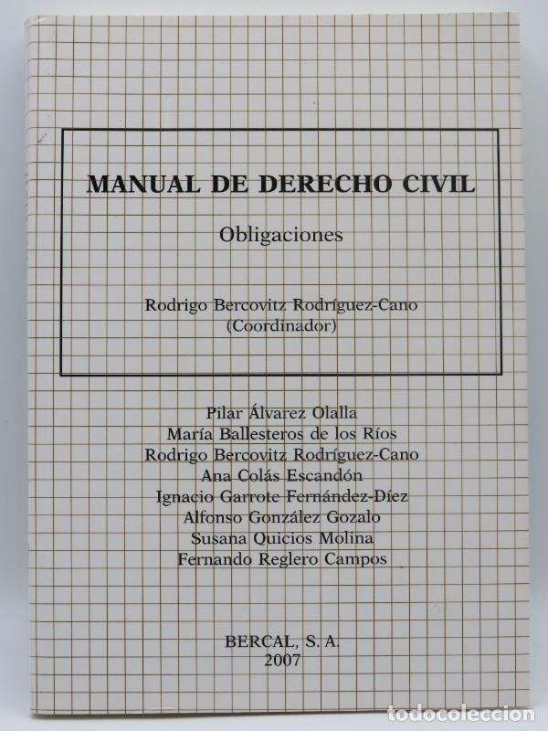 Libros de segunda mano: Manual de Derecho Civil. Obligaciones - Bercovitz Rodriguez Cano, R. - Editorial Bercal