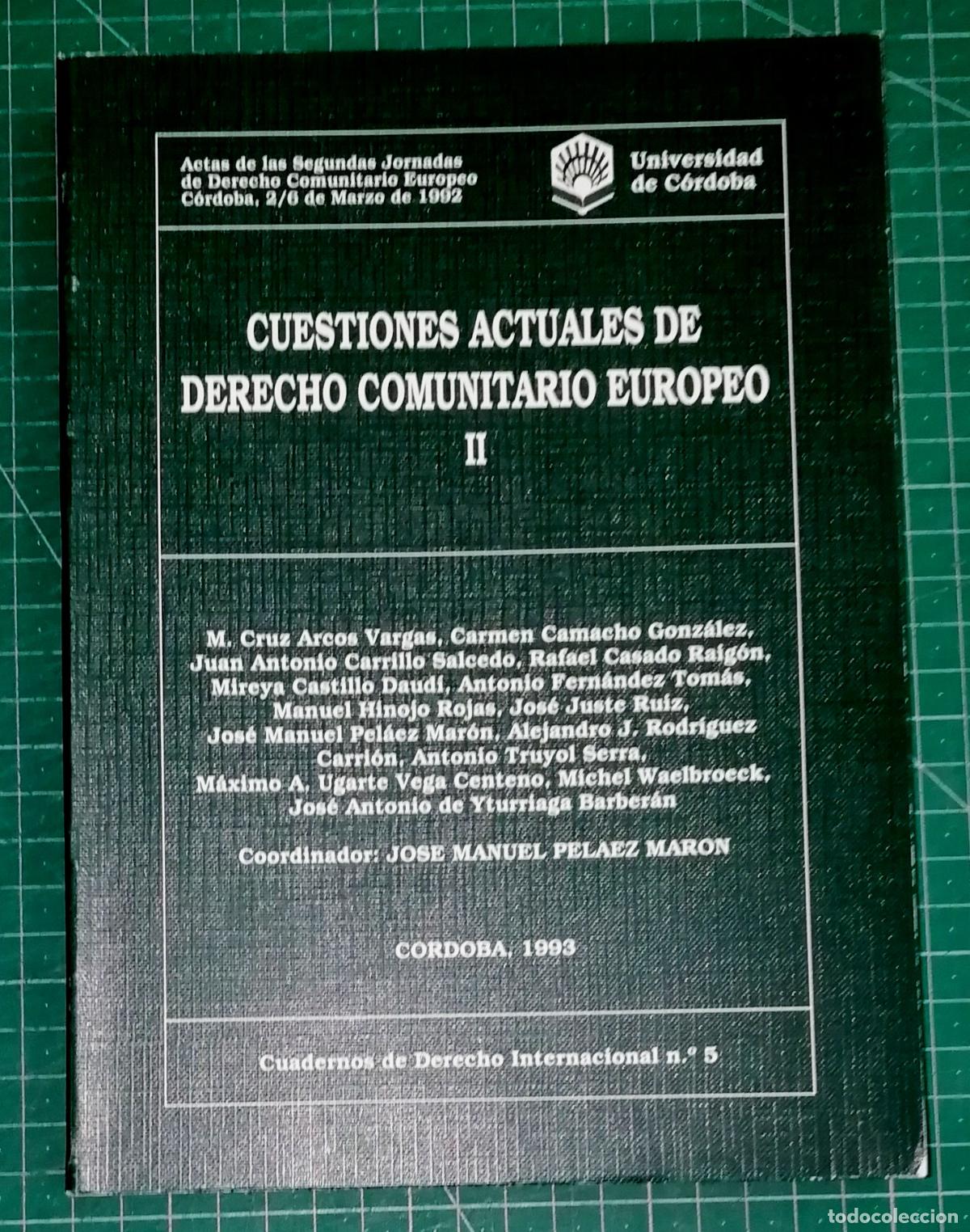 Libros de segunda mano: CUESTIONES ACTUALES DE DERECHO COMUNITARIO EUROPEO II (Cuadernos de Derecho Internacional ; 5)