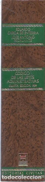 Libros de segunda mano: CODIGO DE LAS LEYES ADMINSTRATIVAS QUINTA EDICION 1984 EDUARDO GARCIA DE ENTERRIA JOSE ANTONIO ESCAL