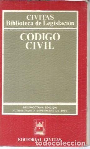 Libros de segunda mano: CIVITAS BIBLIOTECA DE LEGISLACION CODIGO CIVIL 1995