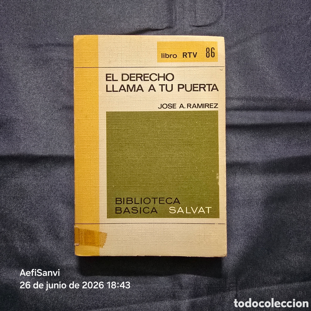 Libros de segunda mano: RTV 86: EL DERECHO LLAMA A TU PUERTA (JOS&Eacute; A. RAM&Iacute;REZ) (SALVAT)