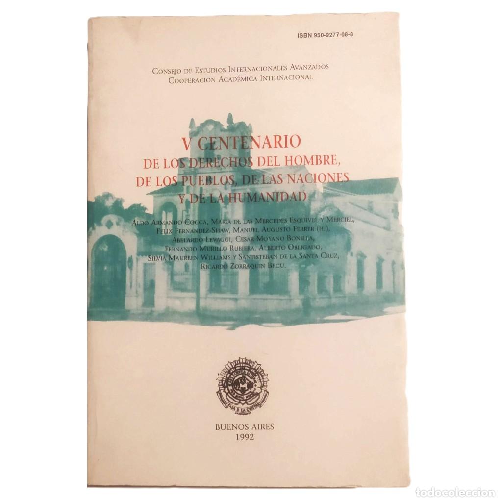Libros de segunda mano: V CENTENARIO DE LOS DERECHOS DEL HOMBRE, DE LOS PUEBLOS, DE LAS NACIONES Y DE LA HUMANIDAD