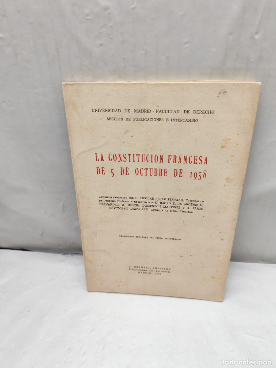 Second hand books: La Constituci&oacute;n Francesa de 5 de Octubre de 1958: Cursillo profesado por D. Nicol&aacute;s P&eacute;rez Serrano