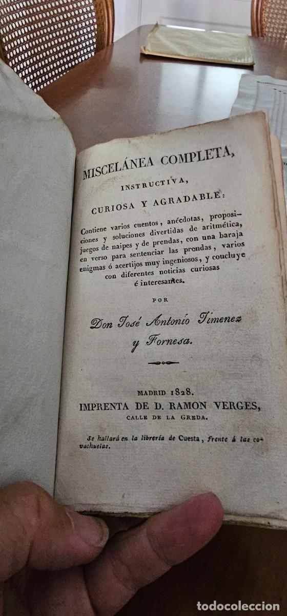 Libros de segunda mano: Libro miscelania juegos, cuentos y aritm&eacute;tica siglo XIX