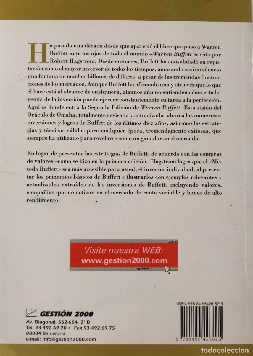 Libros de segunda mano: Robert G. Hagstrom-Warren Buffett.Gesti&oacute;n 2000.2005. - Foto 2