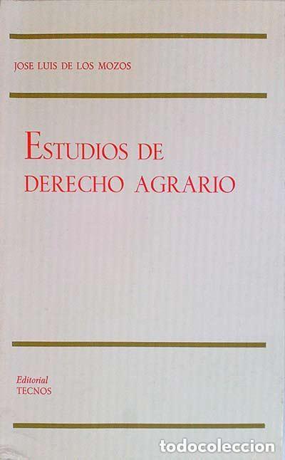 Libros de segunda mano: Estudios de derecho agrario - Jose Luis de los Mozos - Editorial Tecnos - 1972