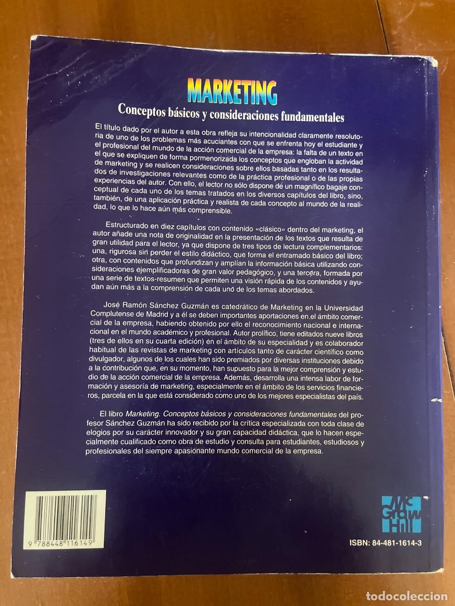Libros de segunda mano: Marketing. Conceptos b&aacute;sicos y consideraciones fundamentales - Foto 3