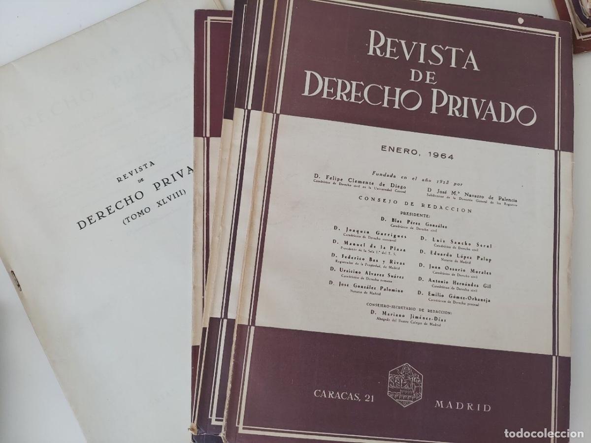 Libros de segunda mano: Revista de Derecho Privado. A&ntilde;o 1964. Clemente de Diego, Felipe y Navarro de Palencia, Jos&eacute; M&ordf;.
