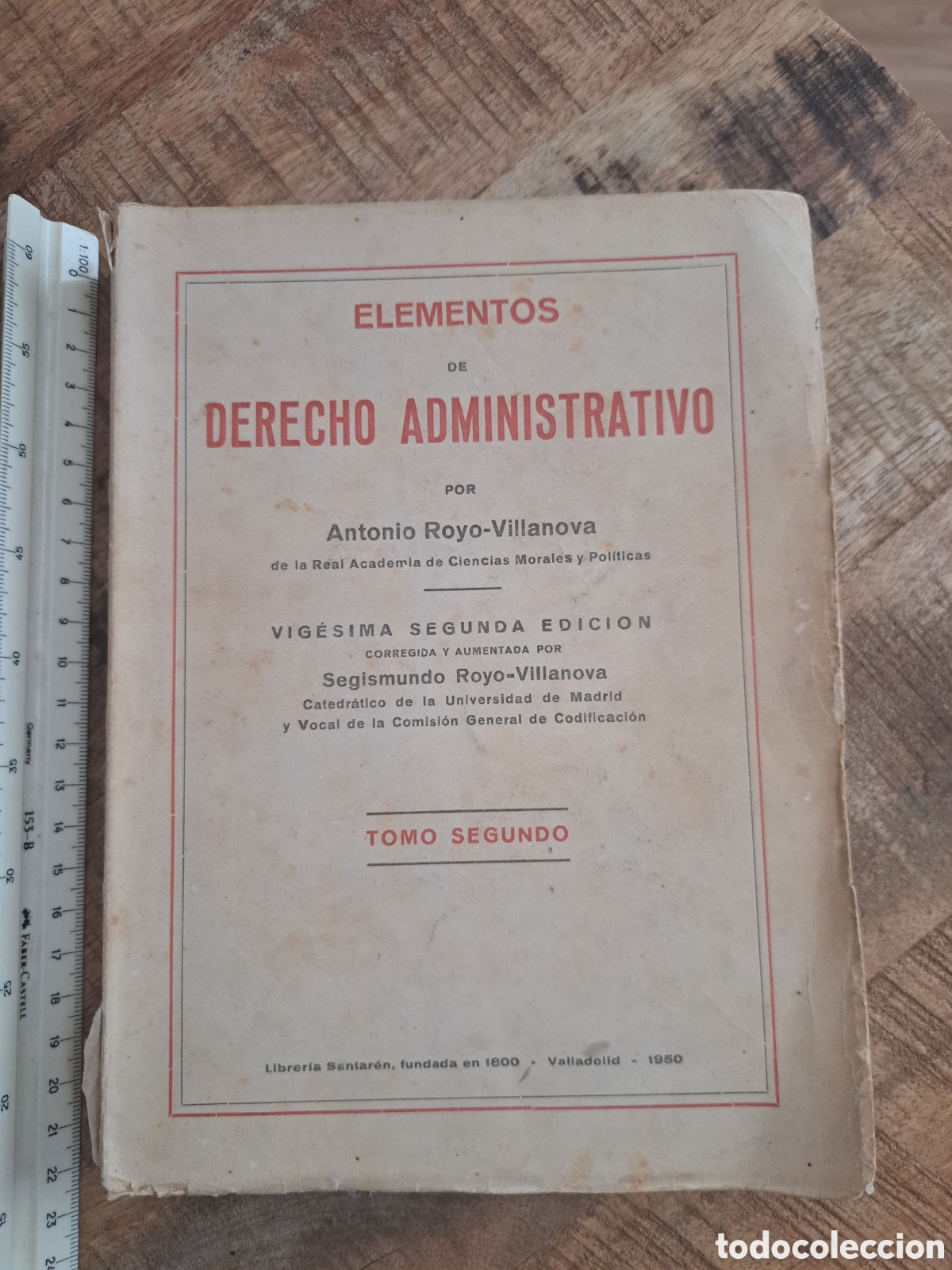 Libros de segunda mano: Jml Elementos Derecho Administrativo, Antonio Royo-Villanova, Tomo II, Valladolid 1950