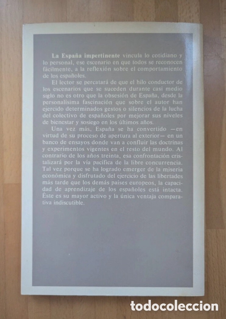 Libros de segunda mano: La Espa&ntilde;a impertinente. Eduardo Punset - Foto 2
